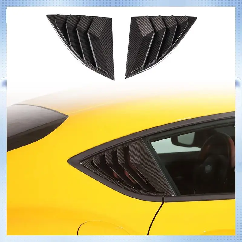 Fit for Toyota Supra GR A90 A91 MK5 2019-2025 ABS Rearview Mirror Side Spoiler Trim Cover, Channel The Car Air, Reduce The Wind Noise Inside The Car, 2PCS(Carbon Fiber Pattern Black), Complete