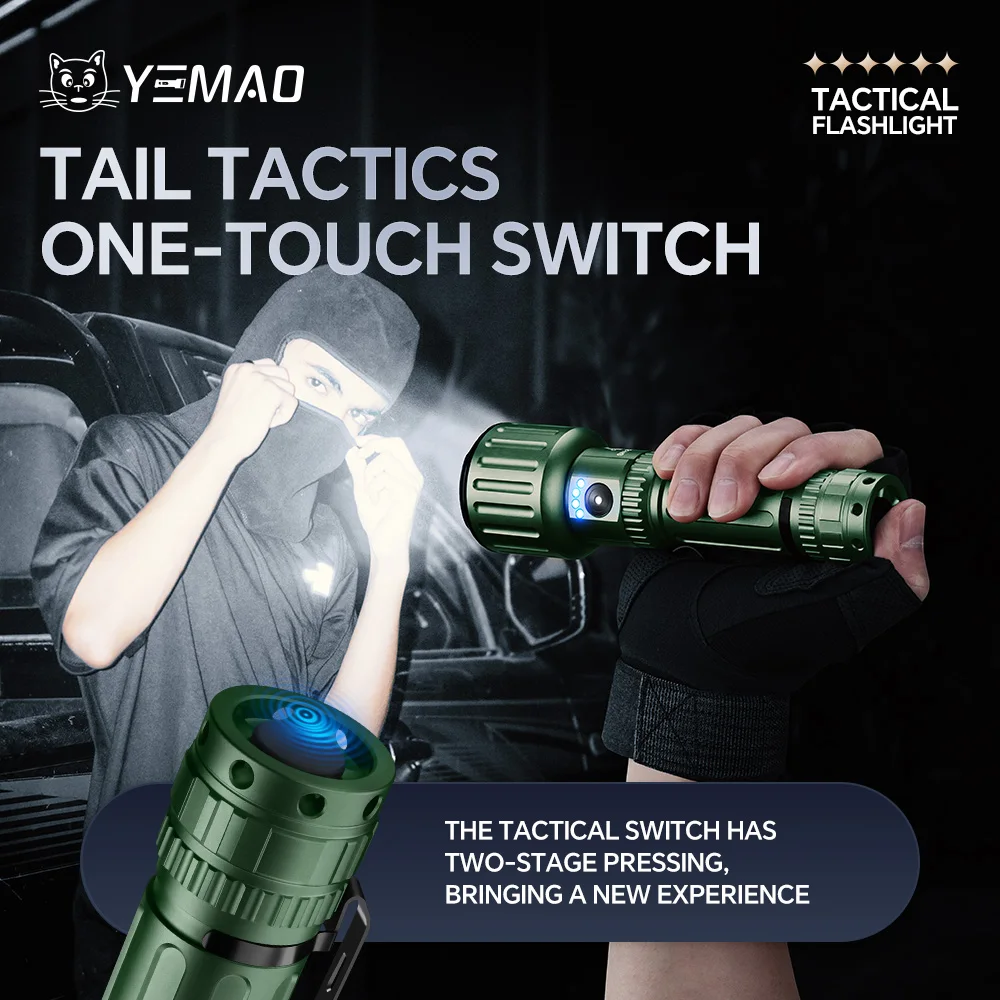 YEMAO A83 ultra powerful flashlight 5000 lumens Tactical
