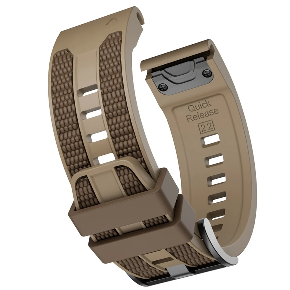 Versatile QuickFit Silicone Sports Strap (22mm & 26mm) in Black