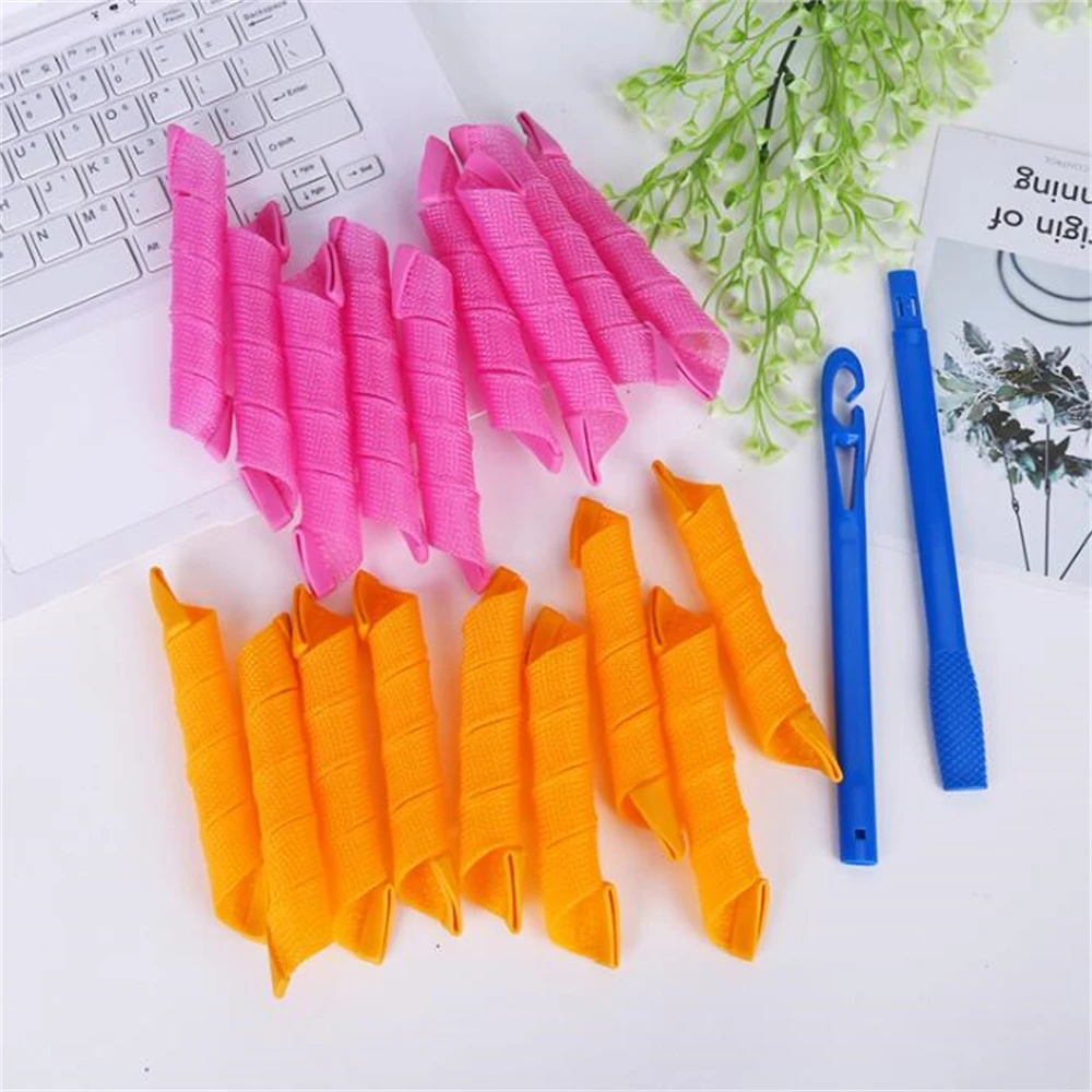 Hair Styling Tool Hair Curling Tools 10pcs Heatless Hair Curler No Heat Hair Rollers Sleeping Soft Spiral Curls Lazy Perm Curling Rod Wave Formers Styling Tools