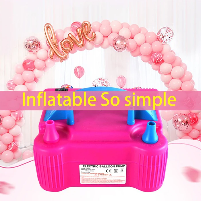 Automatic Electric Balloon Fast Inflator Air Pump and Balloon Double Hole Air Compressor Balloon