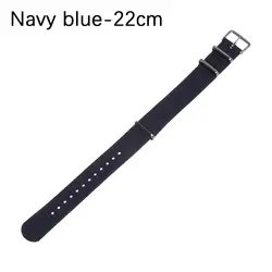 Durable Adjustable Nylon Sport Bracelet Watch Strap Loop - 20mm (Navy blue)