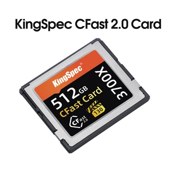 KingSpec Cfast2.0 Memory Card 256GB 512GB 1TB CFast SSD SATA Industrial IPC Memory Cards SATA II 6Gb/s For Full HD 4K Video