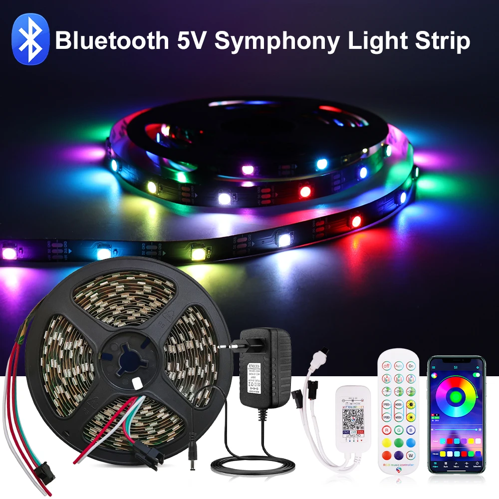 WS2812BPixelLEDStripKit3m5m10mAddressableDreamColorUSBLED