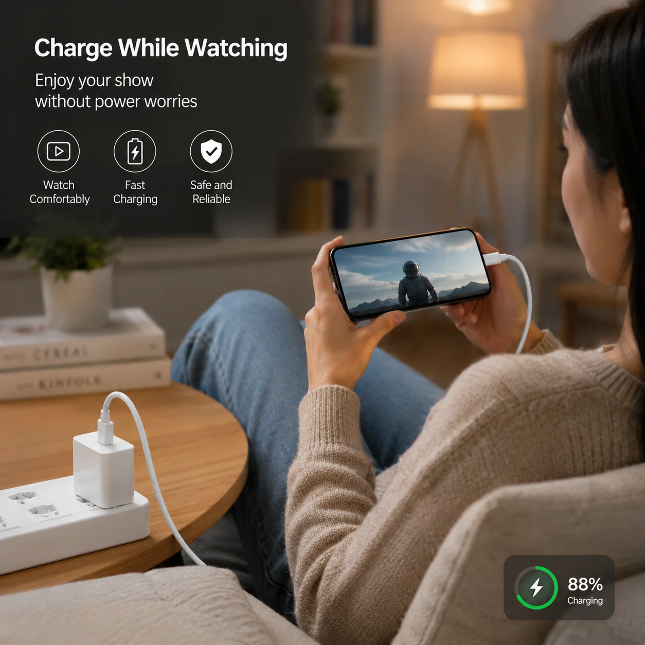 USB A to Type C 케이블 6피트 CarPlay 고속 충전 데이터 동기화 코드 아이폰 17 17E 16 16E 15 Pro Max Plus 에어팟 아이패드 호환