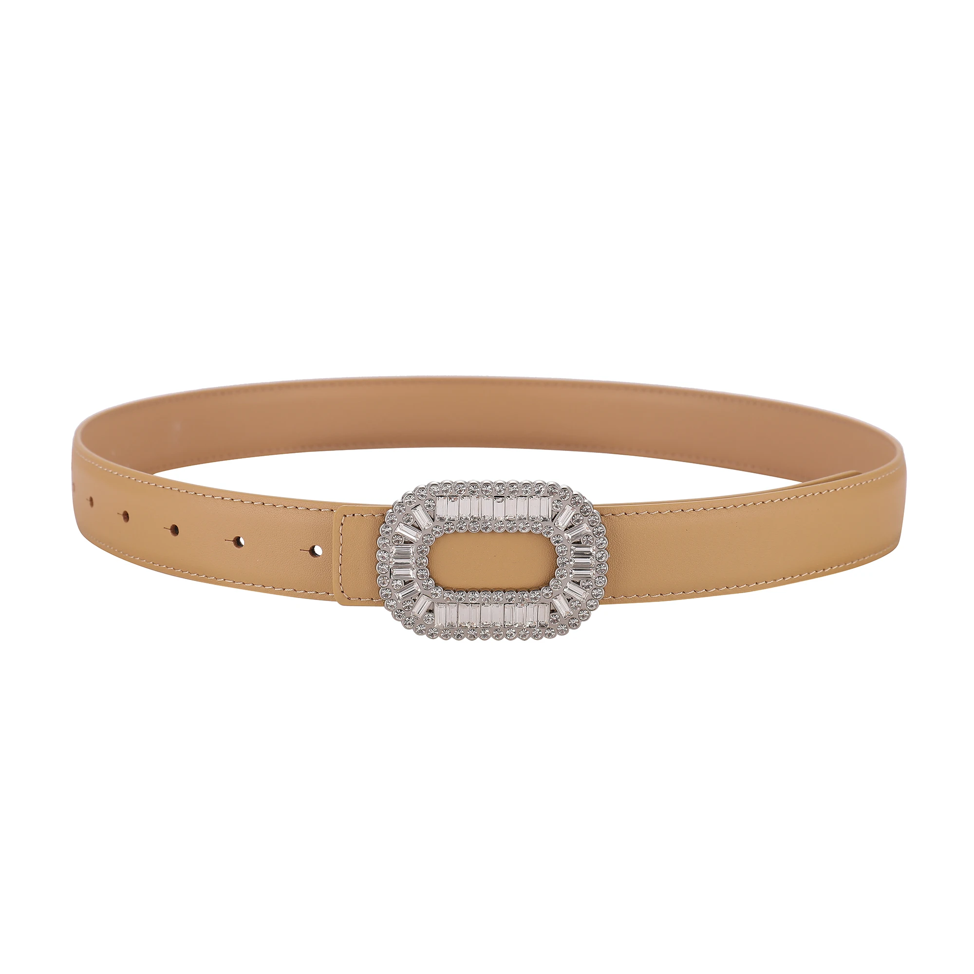 Eleganter breiter Damengürtel, luxuriöser Strass-dünner Gürtel aus echtem Leder, Bling-Kristall, verstellbarer Glitzerbund für Kleid, Jeans – Detail 7