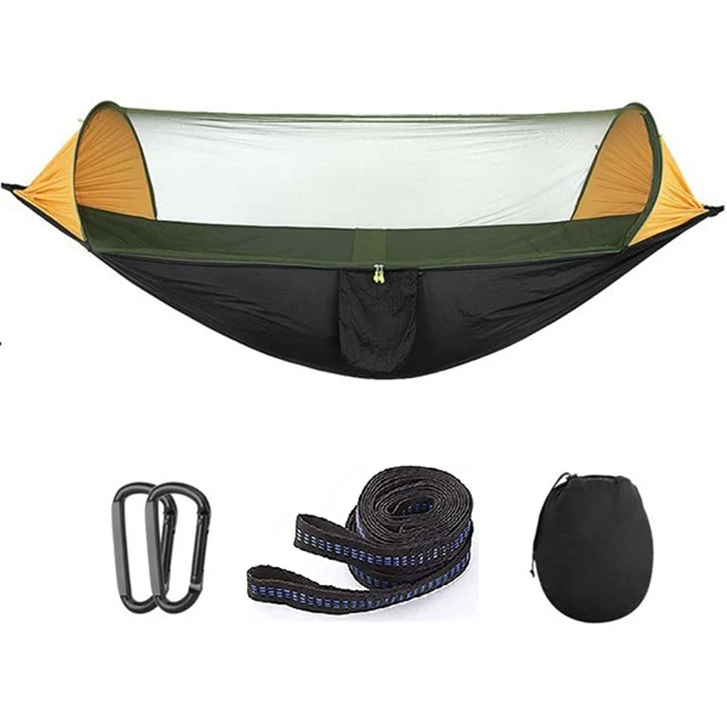 

Portable Automatic Camping Hammock with Mosquito Net,Folding Multi Use Hammock Swing for Outdoor Camping
