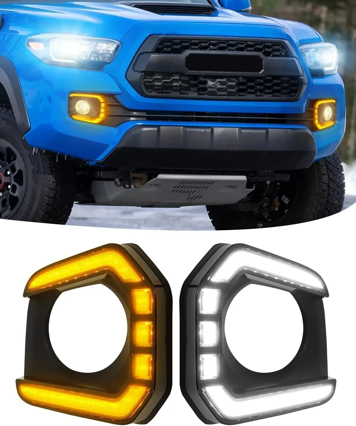 

Дневные ходовые огни, желтые Противотуманные фары для Toyota Tacoma, дневные ходовые огни, сигнал поворота, фонари