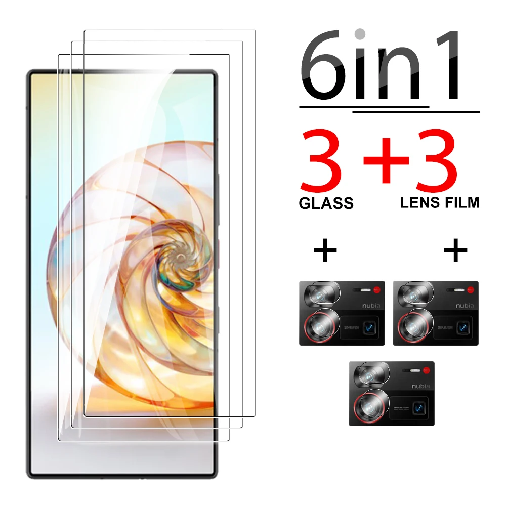 

6 в 1 для ZTE nubia Z60 Z50 ультра высокое разрешение защитное стекло Red Magic 9 8 8S Pro plus защита экрана объектива