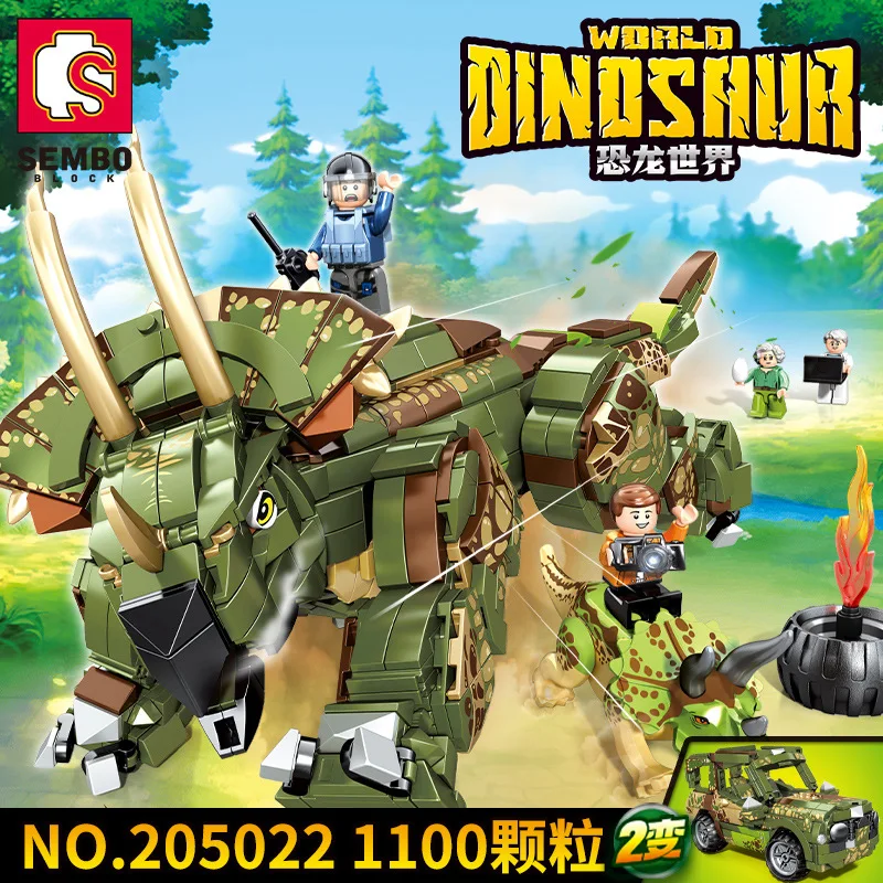 

Children's Puzzle Toy Building Blocks 205022 Dinosaur Ceratopsaur Assembly Animal Model Decorations For Boys And Girls' Mental E