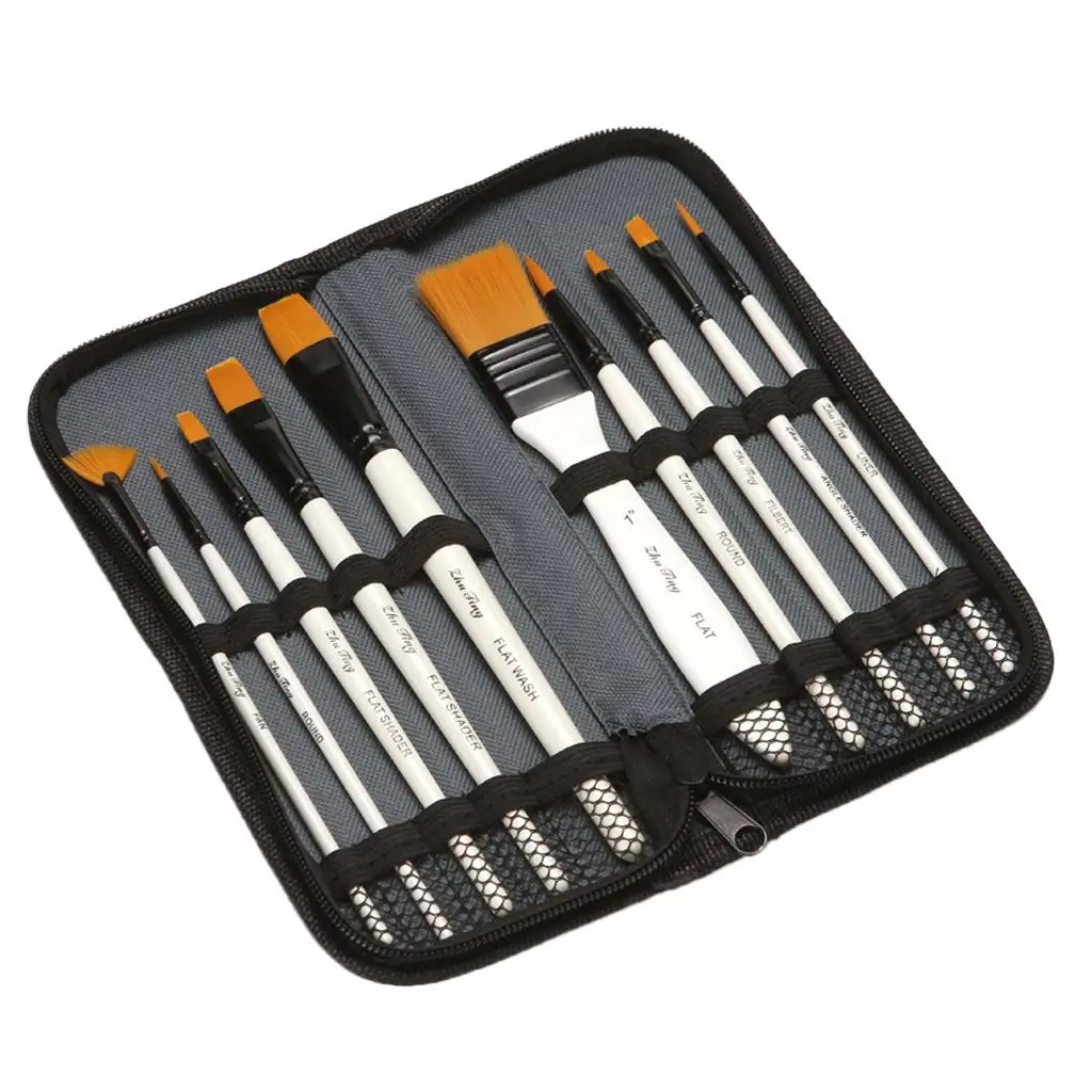 10 Pcs Professional Art Brushes Set Acrylic Oil Painting painting brushes