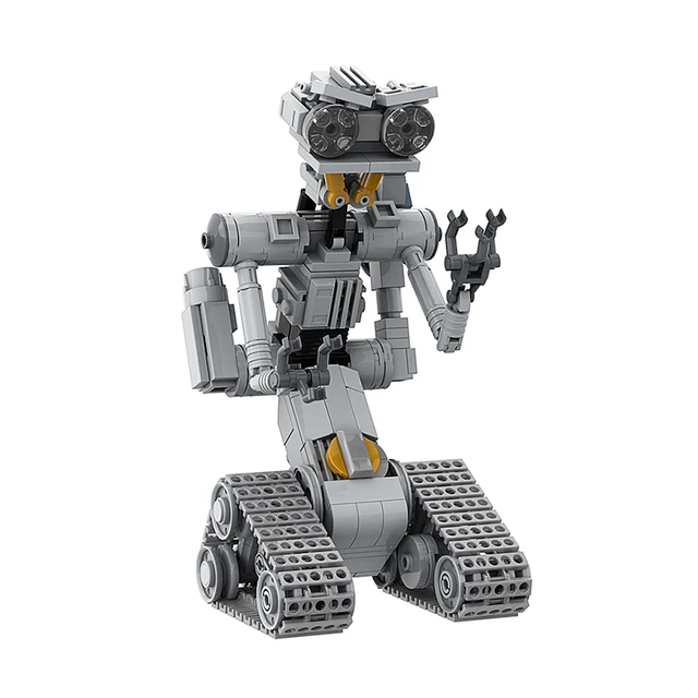 MOC Movie Shorted-Circuits Military Emotional Robot Building Block Set for Astroed Robots Johnnyed 5 Model Brick Toy KIds Gift 2