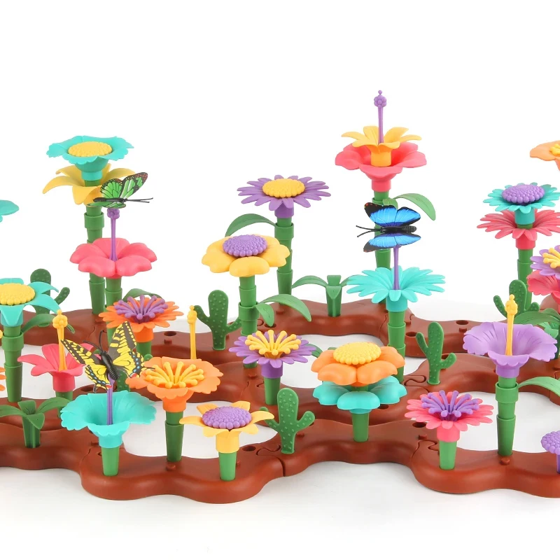 STEM Educational Flower Garden Building Toy for 3-7 Year Old Boys & Girls building blocks toys,educational garden toy