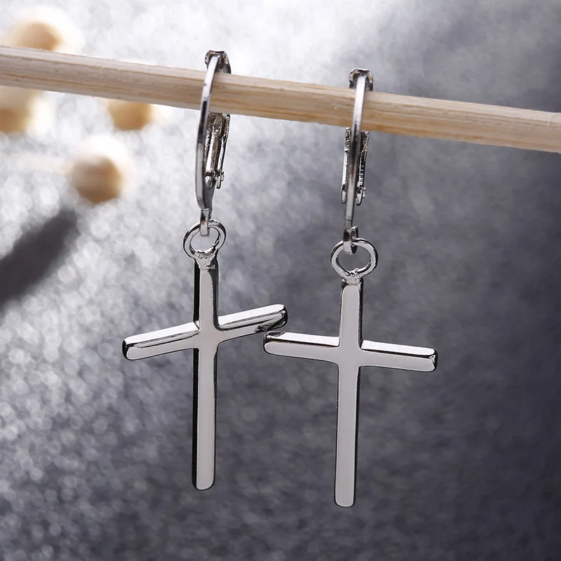 

Cross Dangle Drop Earrings for Women Men Metal Zinc Alloy Jewelry
