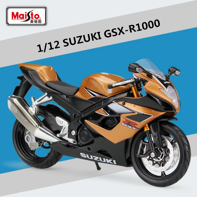 Maisto 1:12 Suzuki GSX-R1000 motocicleta de carreras de aleación