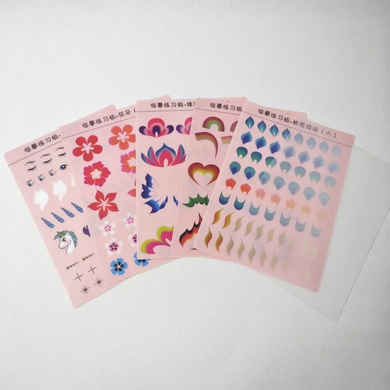 High Quality Painting Practice Template Reusable 12pcs Body Art Face Painting Essential For Practicing Basic Painting Skiils 4