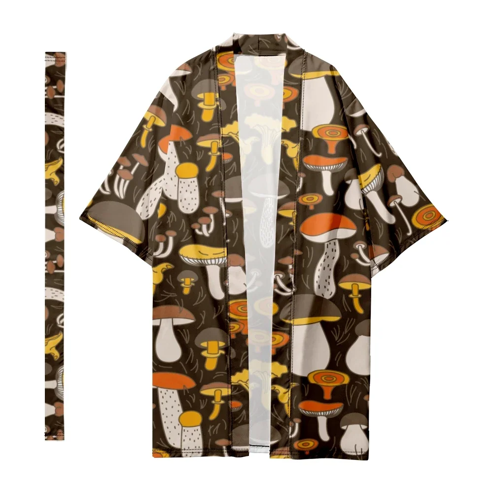 Cardigan Kimono Lungo Giapponese Da Uomo Moda Donna Costume Da Samurai Kimono Modello A Fungo Camicia Kimono Chic Giacca Yukata 5