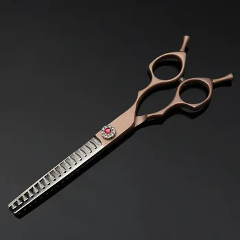 7 inch Dog Curved Chunkers Shears Curved Thinning scissors Stainless Steel Dog Grooming Scissors Special Designed For Pet 5