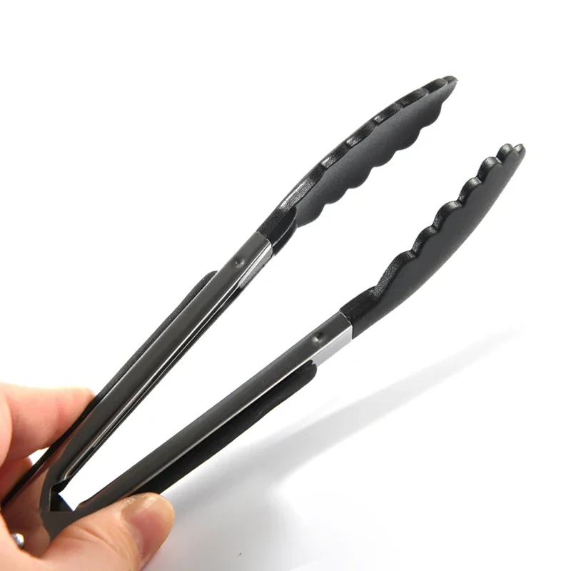 1pc Random color Kapmore Heat-Resistant Food Tong food tongs Creative Non-Slip Nylon Bread Tong Serving BBQ Tools Accessories