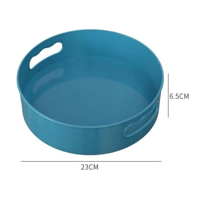 360 Rotating Tray Kitchen Storage Containers for Spice Jar Snack Food Tray Bathroom Storage Box Non Slip Cosmetics Organizer 6