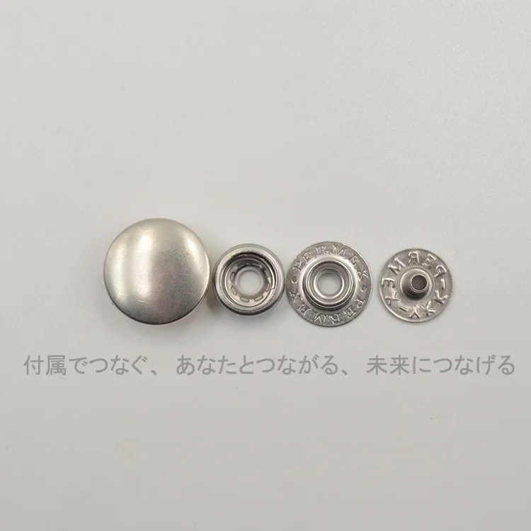PERMEX Four-in-one Buckle Japan YKK Imported Copper Large White Button Snap Clothing Button 10 Sets 4