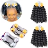 2pcs Large 20MM hair beads ponytail accessorie for kids 7inch  box braid elastic hair extension synthetic with big bubbles balls 6