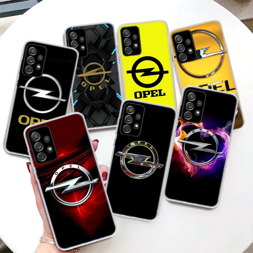 

Opel Logo Car Coque Phone Case For Samsung Galaxy A52 A53 A54 A12 A13 A14 A22 A23 A24 A32 A33 A34 A02S A03S A04S A72 A73