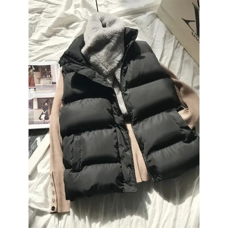 

Women Winter Warm Cotton Padded Puffer Vests Sleeveless Parkas Jacket Vest for Women Waistcoat Women Waistcoat Women