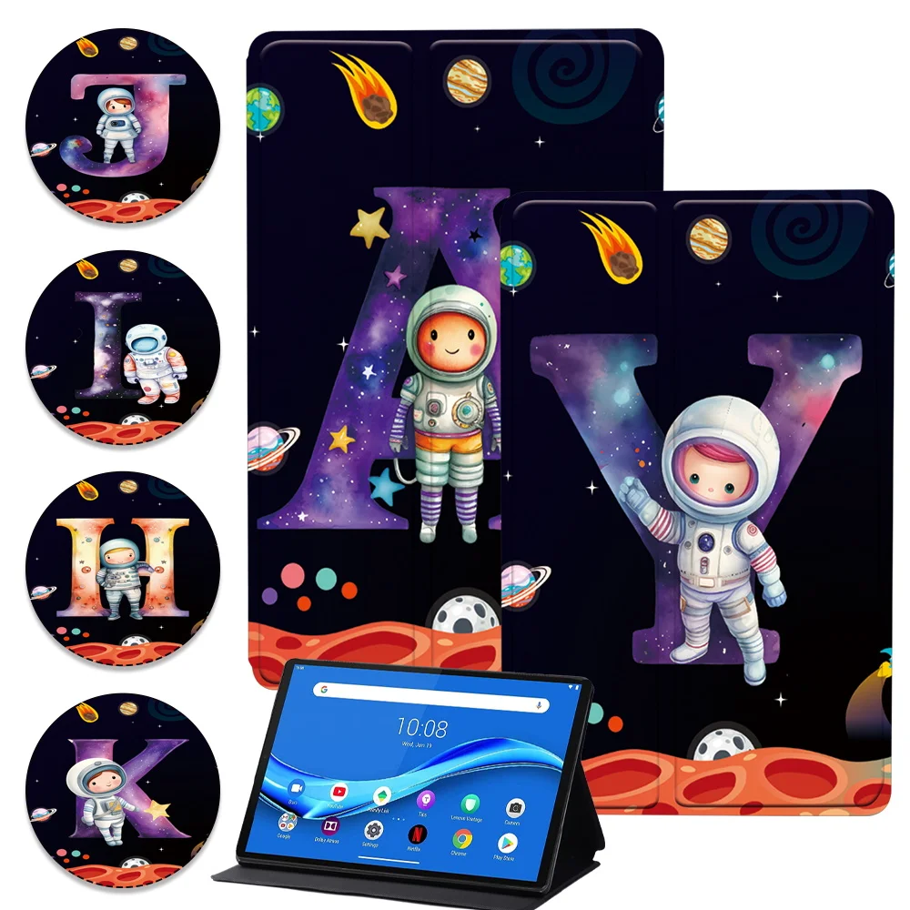 Cover Per Lenovo Tab M10 Tb-X605F Per Tab M10 Hd 2Nd Tb-X306F Custodia Per Lenovo Tab M10 Fhd Plus 10 Astronauta Ininiziale Pattern