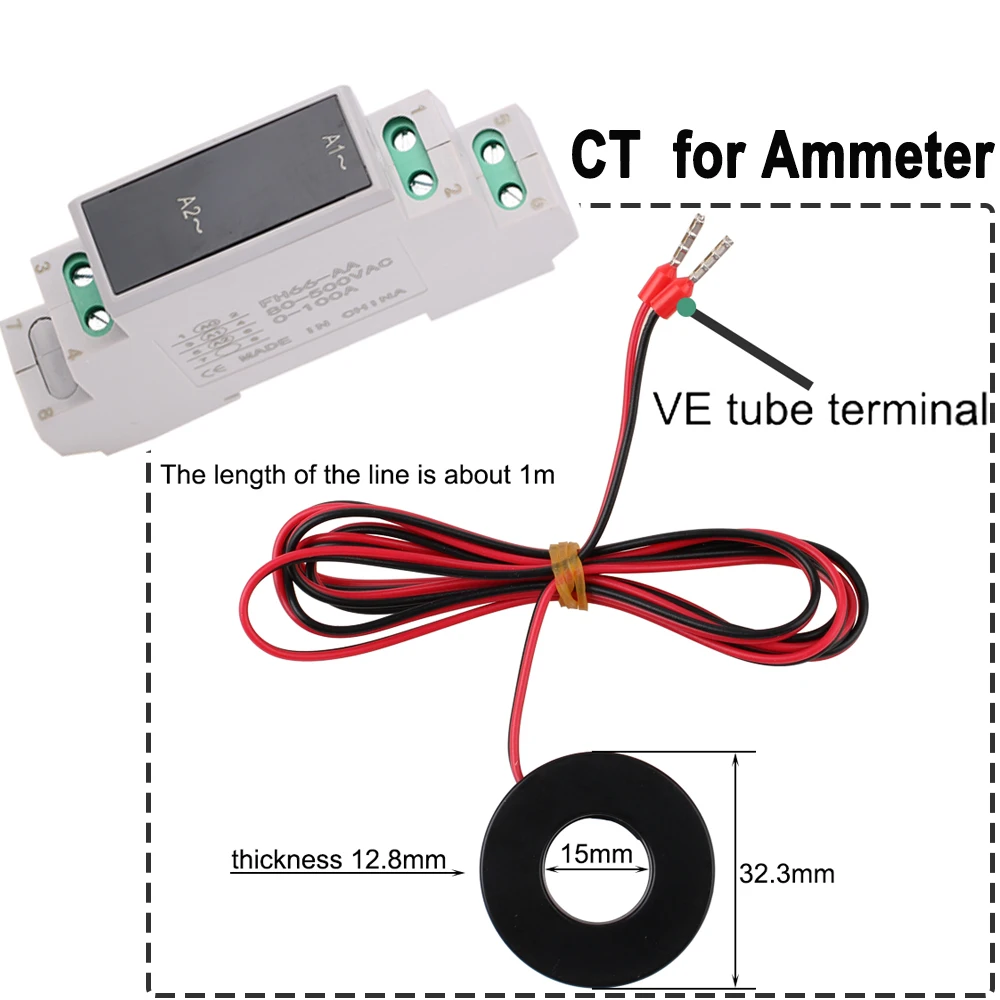 Din Rail Mount Voltage and Current LED Digital Display Meter