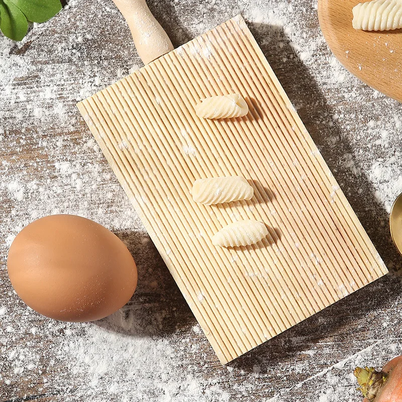 לוח נודלס מעץ ידני, מגש פסטה לתפוחי אדמה, גנוצ'י, גלגל פסטה, כלי אפייה למאפים וקינוחים