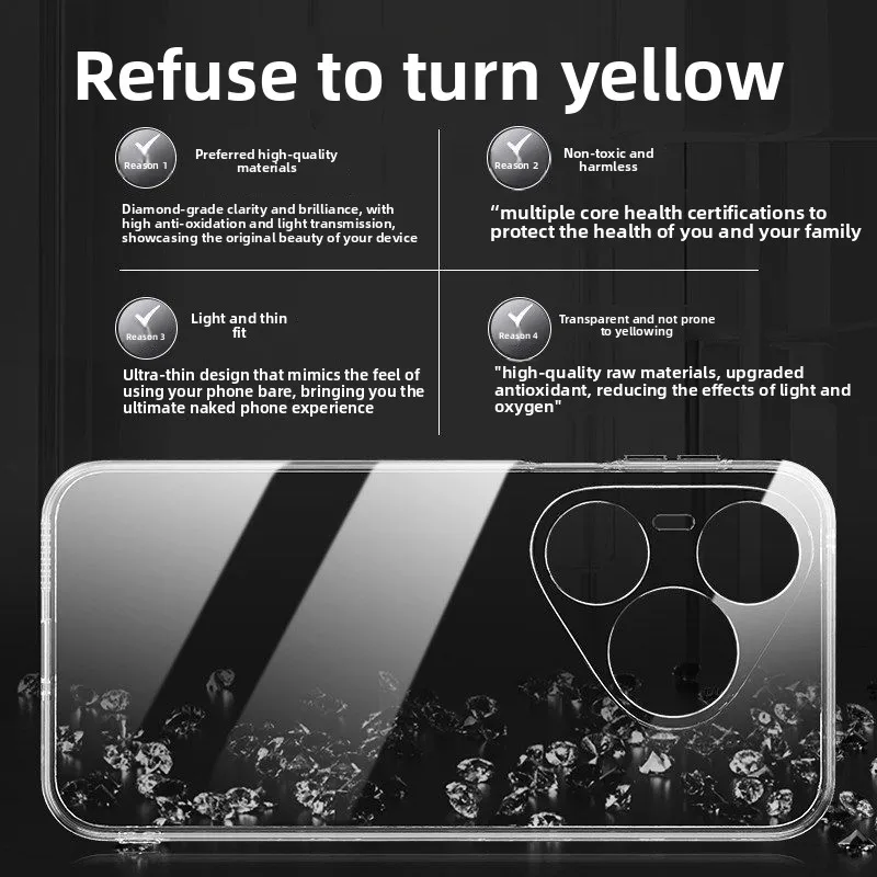 Transparent Minimalist Magnetic Shockproof Case - Soft TPU Shell