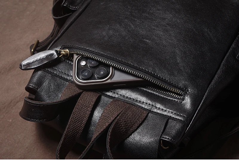 حقيبة ظهر نسائية من جلد البقر عالية الجودة من GURO حقيبة ظهر كلاسيكية للسفر في عطلة نهاية الأسبوع بتصميم فاخر حقائب مدرسية للبنات من الجلد الطبيعي