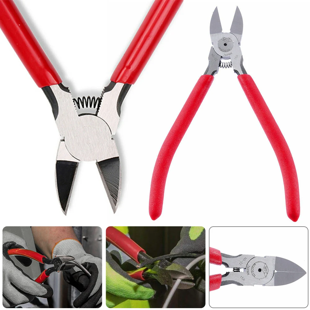 3PCS 6" Flush Cut Side Cutters Diagonal Cutting Pliers Shear Wire Nippers Handle Tool