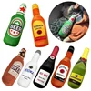 Funny Plush Dog Toys Beer Bottle Shaped Small Large Dogs Squeak Sound Clean Teeth Chew Toy Pets Interactive Playing Supplies 3