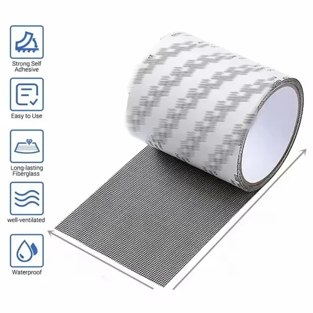 1 à 5 pièces de ruban de réparation d'écran de fenêtre étanche facile à appliquer – Gardez les moustiques sort avec notre patch en maille anti-insectes et auto-adhésif 3