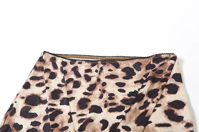 Leopard Print Women Sexy 2 Piece Set Tracksuits Sporty Camisole Vest + High Waist Skinny Leggings Pants Fitness Outfits Suits 5