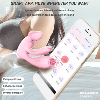 Wireless Bluetooth Dildo Vibrator for Women APP Remote Control Wear Vibrating Panties Adults Female Clit Masturbation Sex Toys 3