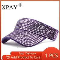 Wholesale Items Bulk Lot 2022 Summer Women New Hat In Various Colors Sun Visor Cap Shiny Rhinestone Fashion and Leisure X8725_2 1