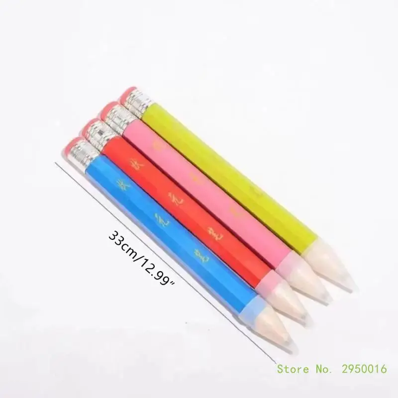 RETON 3Pcs Wooden Jumbo Pencils for Prop/Gifts/Decor, Funny Big Pencil Huge  Giant Pencil with Eraser, 13.8 Inch Large Pencil for Home and School  Supplies, Preschoolers, Kids 