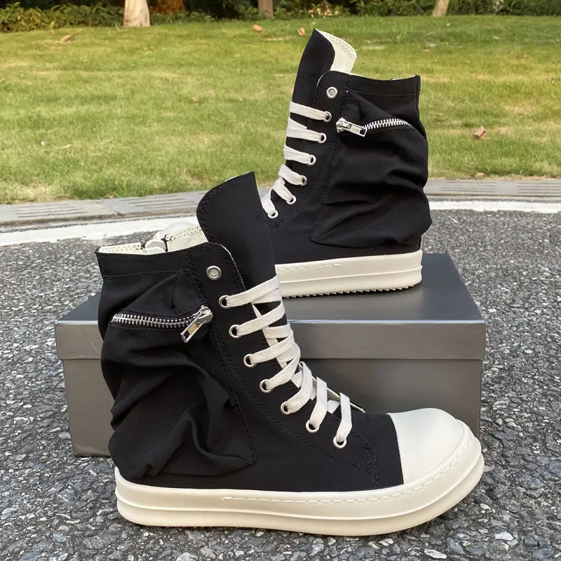 

Rick Fashion RO Practical Side Pocket Canvas Board Shoes Men Owens Sneakers Shoes Men's Shoes Women's Casual Shoes