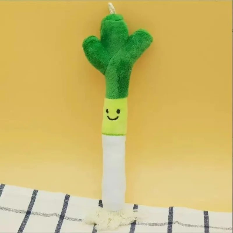 Plush Scallion Chew Toy For Dogs And Cats Interactive Sounding_voghion.com