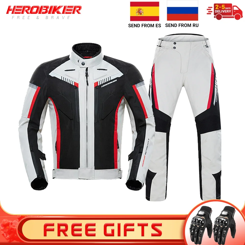 HEROBIKER Motorcycle Jacket Waterproof Moto Jacket Windproof Motorcross Riding Racing Motorbike Winter Clothing motorcycle jacket motorcycle clothing