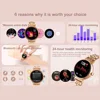 1.04 inch AMOLED Screen Fashion Ladies Smart Watch Screen Always Display Bluetooth Call Smartwatch Metal Body Small Screen Watch 4