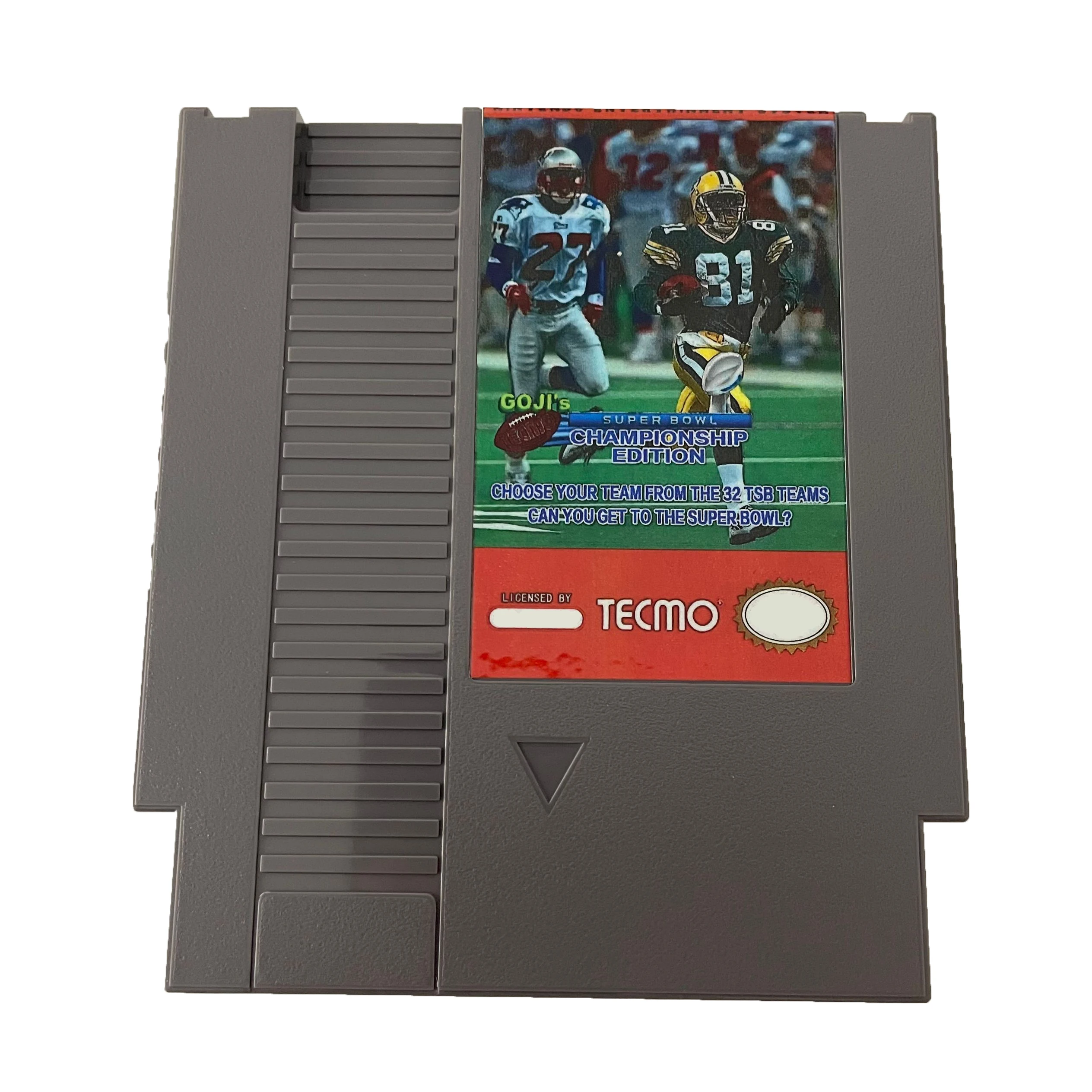 Goji's Tecmo Super Bowl Championship Edition - NES Game Cartridge For 72 Pins 8 Bit Video Game Console