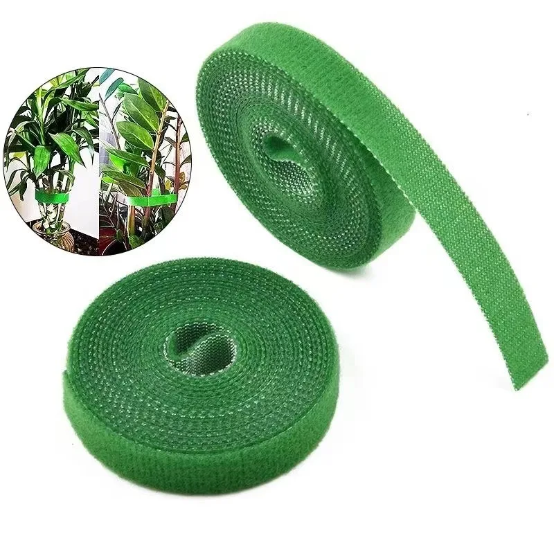 Self Adhesive Plant Nylon Cable Tie Adjustable Plants Hook Loop Support Garden Twine Bandage Reusable Fastener Tape Strips