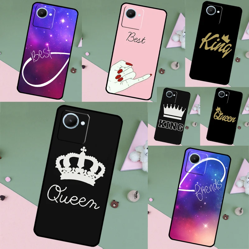 Bff Best Friend Forever King Queen Case Per Realme 11 Pro Plus 10 9 8 C11 C15 C25S C21Y C30 C31 C33 C35 C53 C55 Gt Neo 5 3T 2T