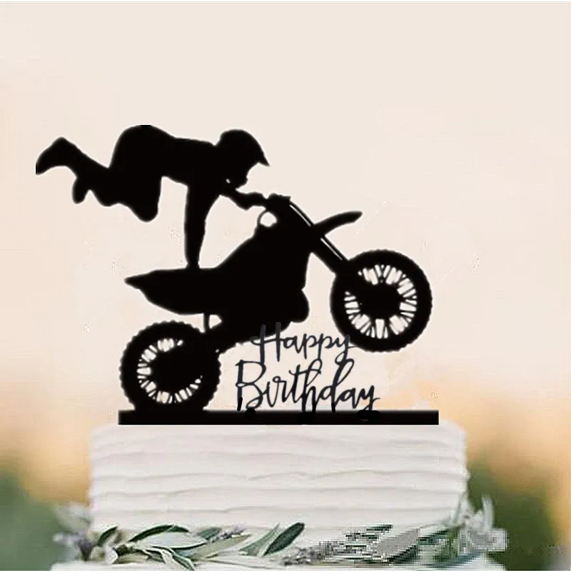 Corrida motocross tema decorações de aniversário bicicleta sujeira favo mel  centros mesa topper motocicleta festa favores para crianças meninos -  AliExpress