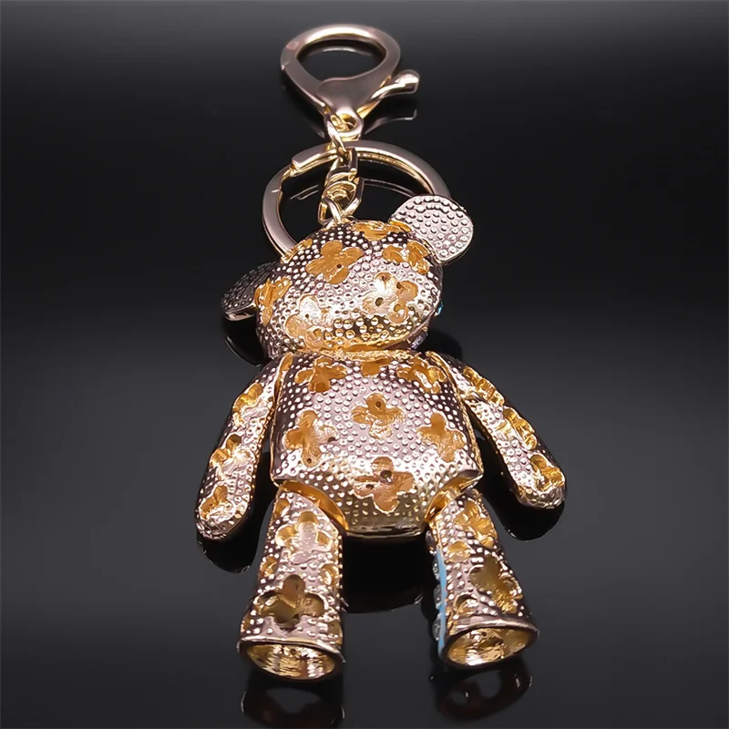 Cute Sweet Colorful Full Crystal Big Bear Key Chain Alloy Rhinestone  Fashion Bag Accessories Keyring Jewelry Wholesale N9029 - AliExpress