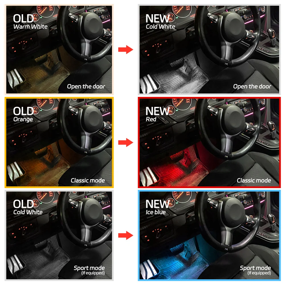 BMW 1 �ø��� ��ġ F20 2011-2019 F21 2012-2019 �� ���׷��̵� ��ü LED ��� �÷ξ� ����, �߹� �ֺ� ����